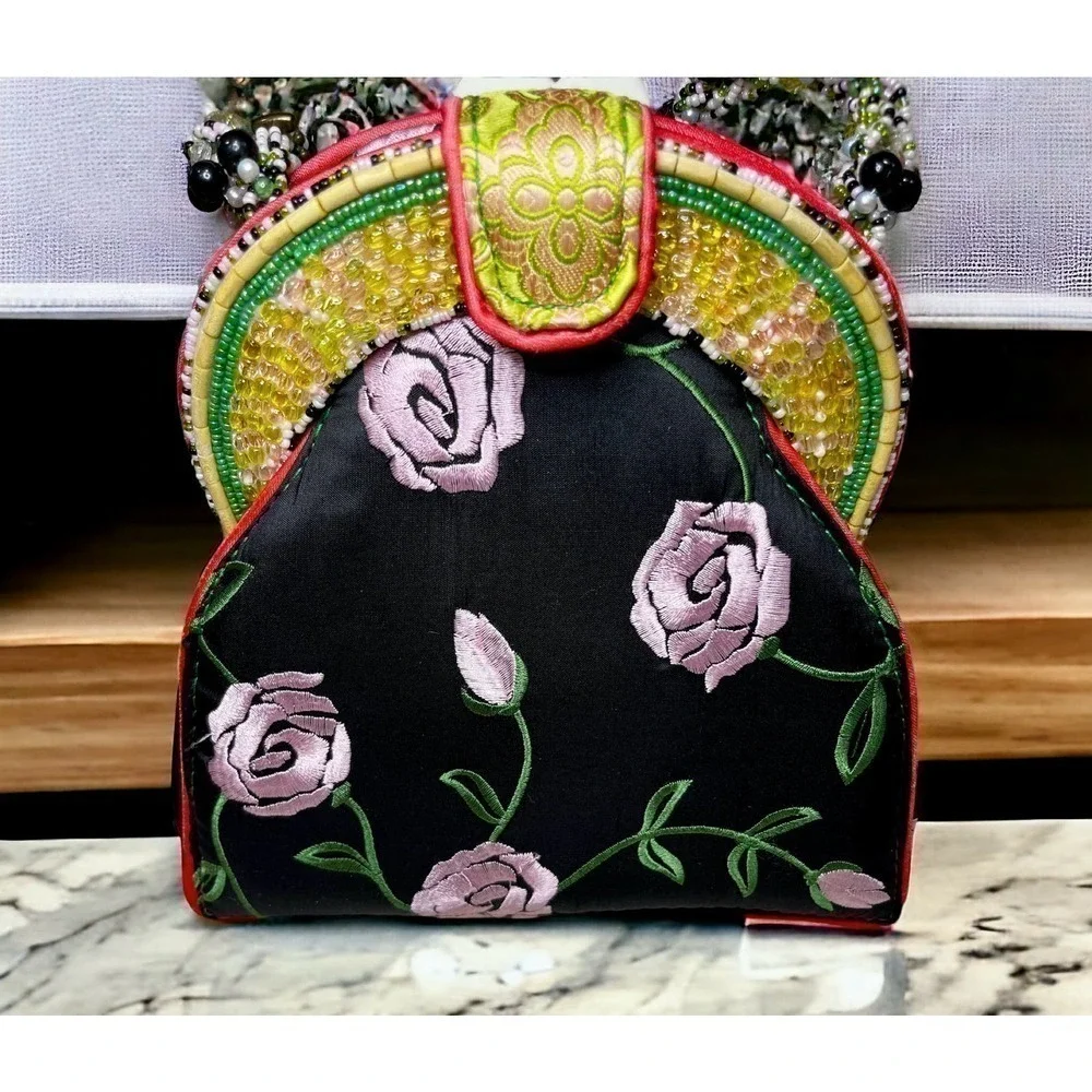 Vintage Mary Frances “Friendship Rose” Handbag